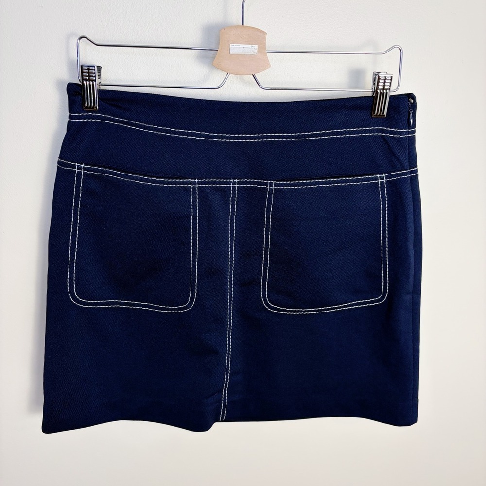 Tory Sport Skirt Womens Medium Navy Blue Golf Mini Contrast Stitching 58994 - Picture 2 of 8
